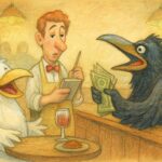 white and black crow