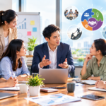 Collaborative Office Teamwork Infographic